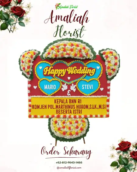 Papan Bunga Pernikahan Sadarkarya